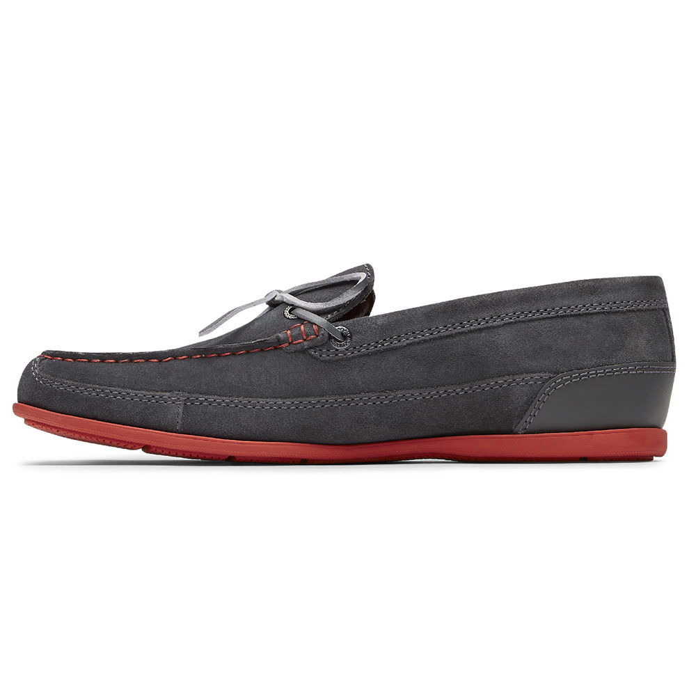 Mocassins Rockport Homem Cinzentas Escuro - Malcom Tie - 32689QDHZ